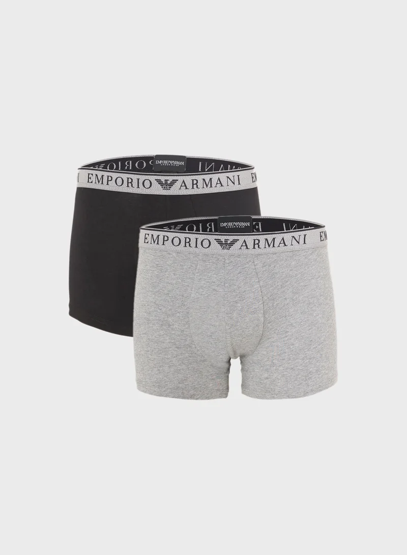 امبوريو ارماني 2 Pack Of Logo Boxers