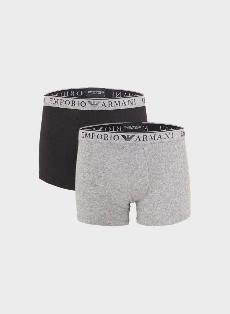EMPORIO ARMANI 2 Pack Of Logo Boxers - Image 1