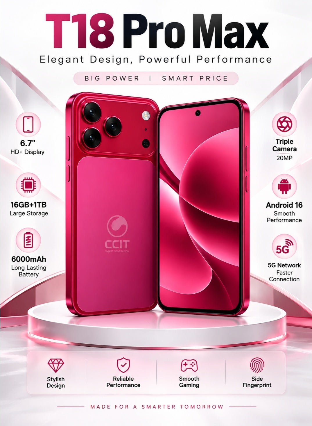 سي سي آي تي Ccit T18 Pro Max 6.7 inch