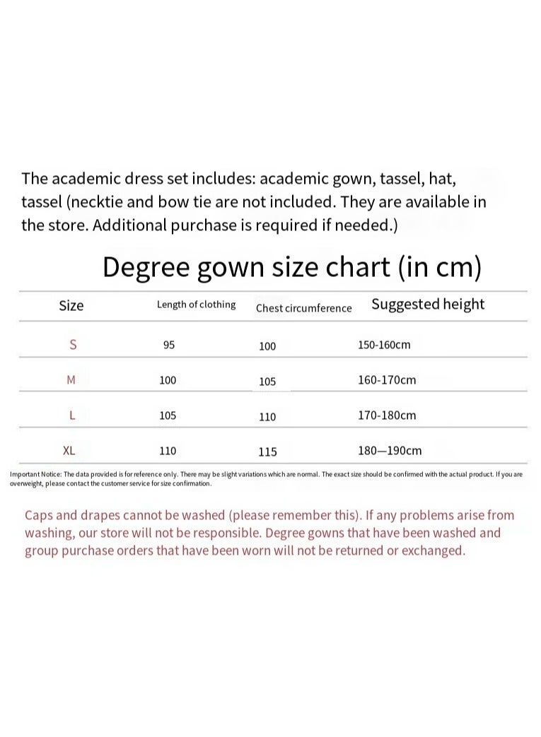 general Graduation Gown Set – Bachelor/Master/Doctorate Academic Regalia with Hood & Cap for Men & Women - Image 2