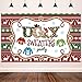 Blulu Christmas Backdrop Ugly Sweater Party Decoration Supplies Extra Large Fabric Red and Green Xmas Patterns Photography Background Winter Elfed Photo Booth Background Banner - Image 4