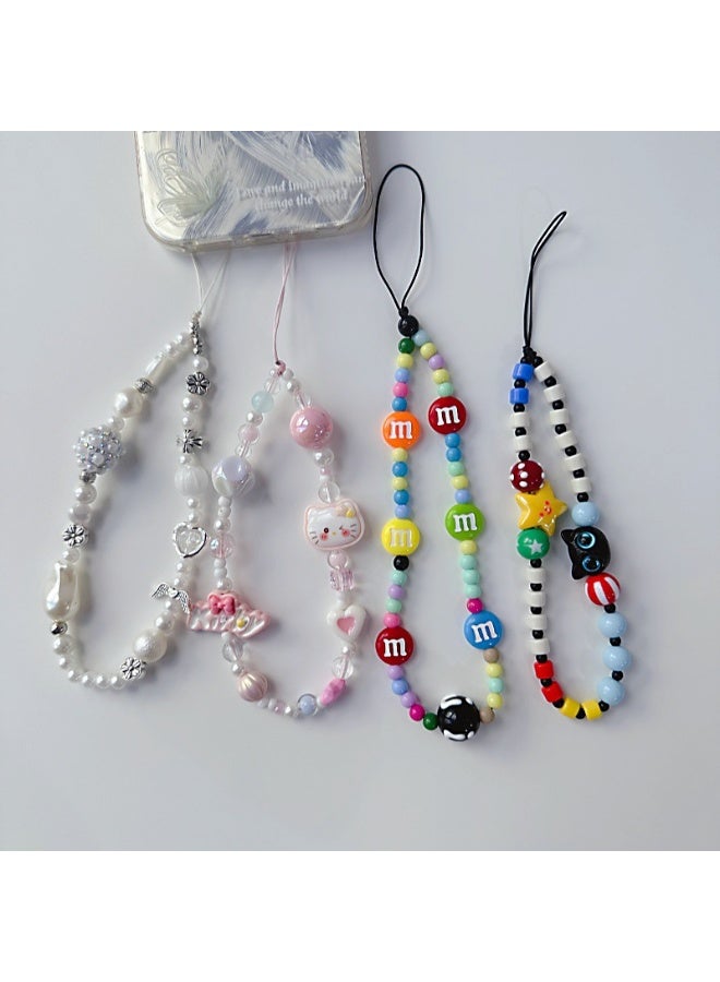 NIBEMINENT Phone Charm/ Chain Strap for Women Girls, Cartoon Kt Cell Phone Case Lanyard Wrist Strap - Image 2