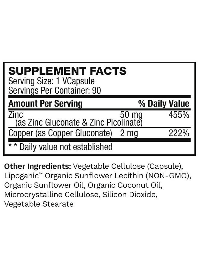 Lewis Labs Zinc Supplement 50Mg ; Pure Zinc Citrate Vitamins For Adults For Immune Support Zinc 50Mg Metabolism Acne Skin Health & Energy ; Powerful Herbal Antioxidant Supplement For Men & Women ;90 Capsules - Image 4