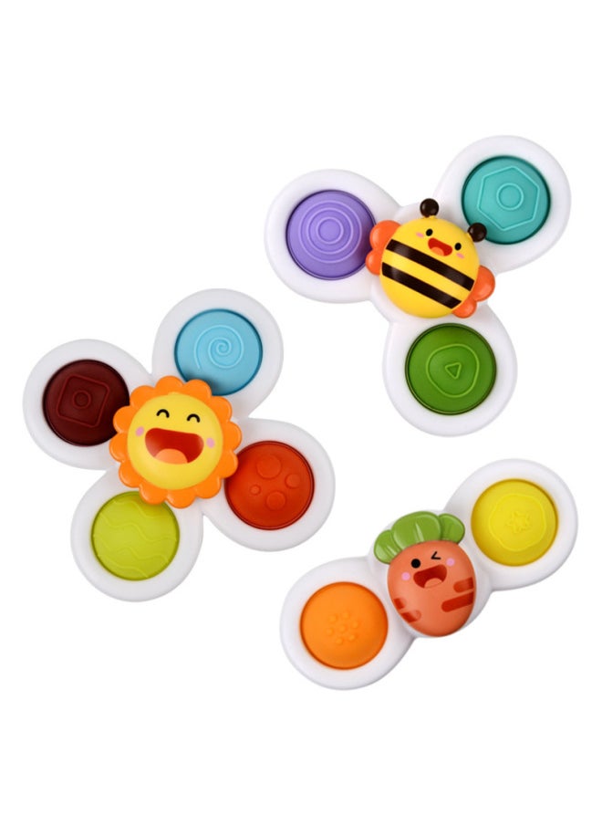 Generic - Baby Suction Cup Bath Toy Cartoon Finger Spinning Top Toothpaste Bath Toy Baby Shower Gift Idea Non-toxic Eco-friendly-Color:Can Be Modified OEM Custom Set Color Box Large Quantity Excellent Price - Image 1
