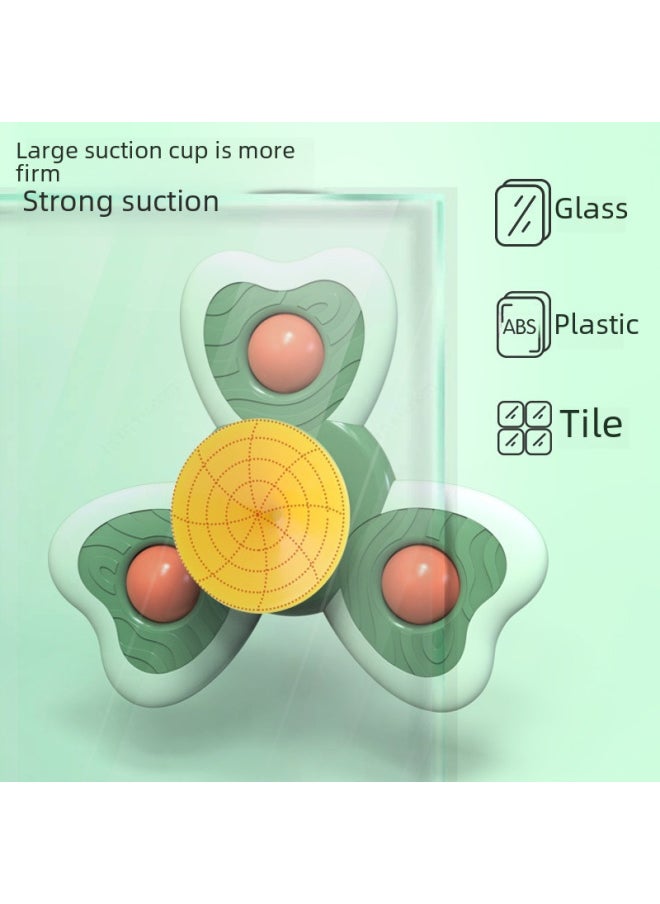 Generic - Baby Suction Cup Bath Toy Cartoon Finger Spinning Top Toothpaste Bath Toy Baby Shower Gift Idea Non-toxic Eco-friendly-Color:Can Be Modified OEM Custom Set Color Box Large Quantity Excellent Price - Image 1