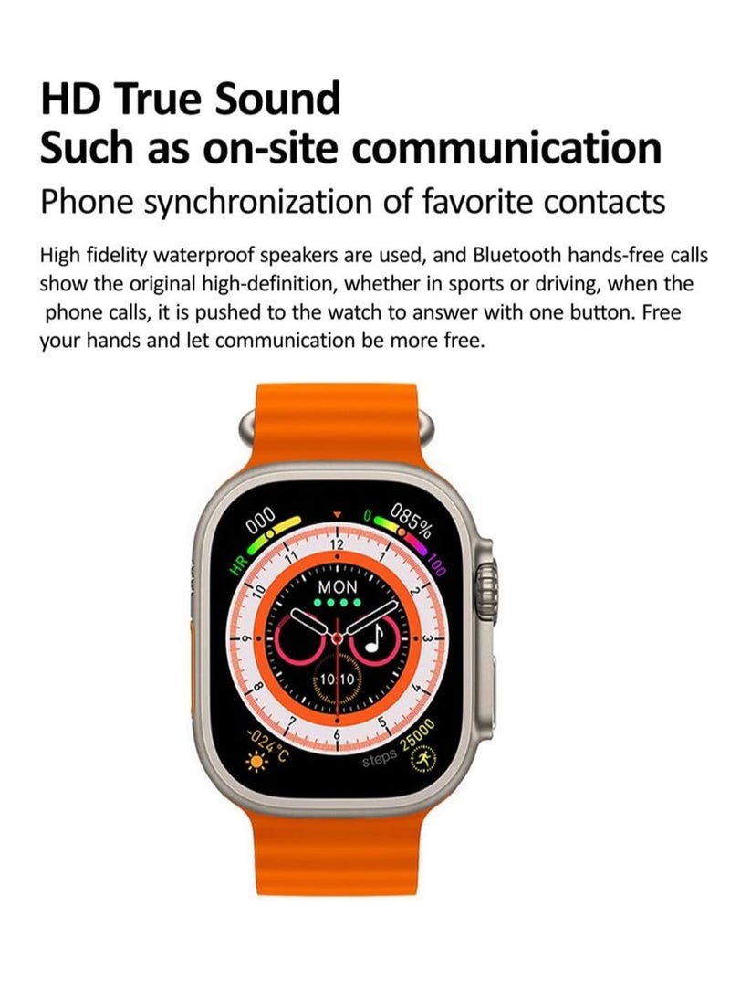 ELTRAZONE - HK8 Pro Max 2.12" AMOLED Screen Ultra Smart Watch Series 8 49mm Memory 256MB Battery 320mAh Compass NFC Waterproof IP68 Wireless Charging - Image 1