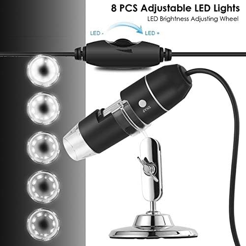 Tobo USB Microscope, 40X-1000X Digital Microscope 3 in 1, Microscope Camera Magnification Endoscope Camera Portable Microscope, Compatible with Windows 7/8/10, Mac, Android with OTG, Linux - TD-584IM - Image 4