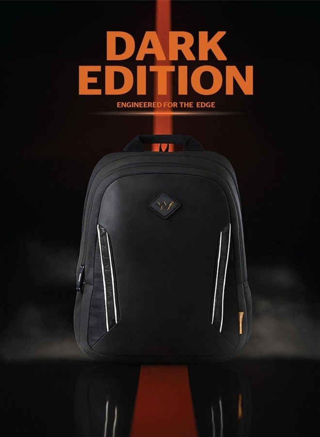 Wildcraft Dark Edition 35 L Laptop Backpack for Men & Women | Fits 15.6 inch Laptop | Padded Shoulder Straps, Multi Compartments, Anti-Theft Zippers | Travel & College Bag | Dark Black - Image 2