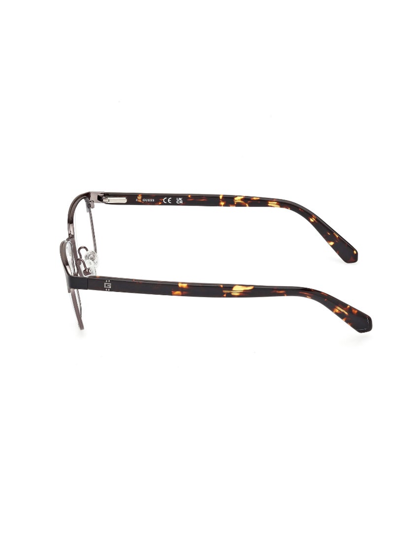 GUESS Men's Rectangular Shape Eyeglass Frames - GU5009100253 - Lens Size: 53 Mm - Matte Black - Image 2