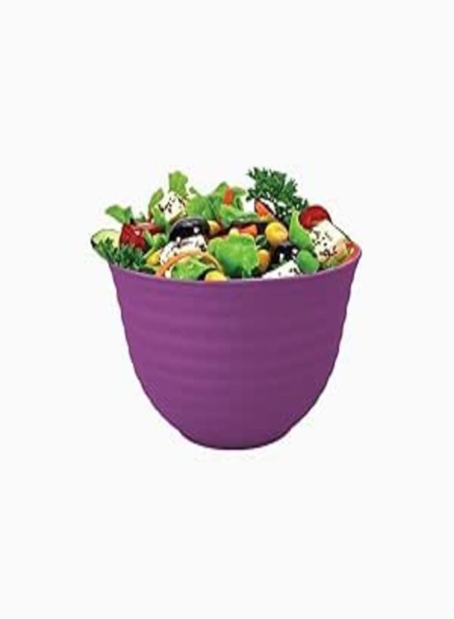Aksa Plastic Solo Bowl 3-Pieces Set, 500 ml Capacity, Purple
