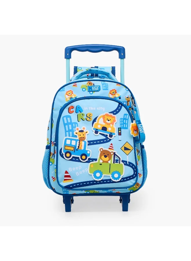 Must 12 Inch-Cars In The City-Trolley Bag-2 Cmprts- (Polyester) Multicolor \ 27X10X31