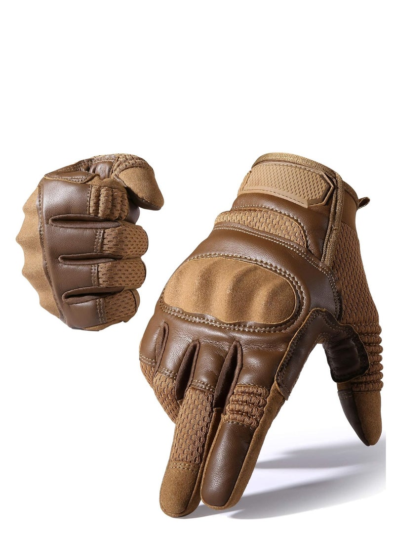 SYOSI Biker Motorcycle Gloves Touch Screen Flexible Full Finger for Cycling Motorbike Work Outdoor Gear Hiking Sports Racing for Men and Women L  - Image 1