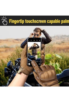 SYOSI Biker Motorcycle Gloves Touch Screen Flexible Full Finger for Cycling Motorbike Work Outdoor Gear Hiking Sports Racing for Men and Women L  - Image 4