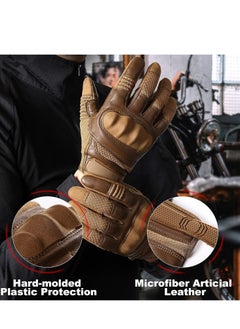 SYOSI Biker Motorcycle Gloves Touch Screen Flexible Full Finger for Cycling Motorbike Work Outdoor Gear Hiking Sports Racing for Men and Women L  - Image 2