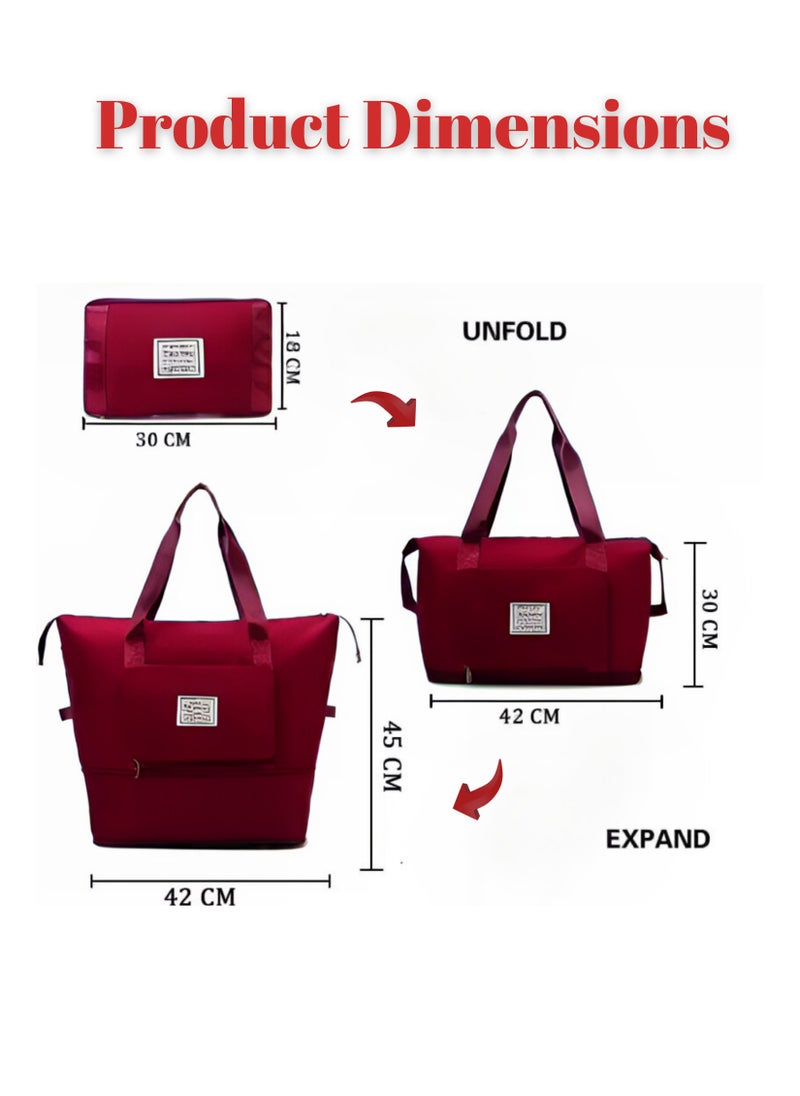 SamoDani - Tote Handbag Foldable Extendable Travel Bag for Luggage, Gym, Sports, Multipurpose - Image 1