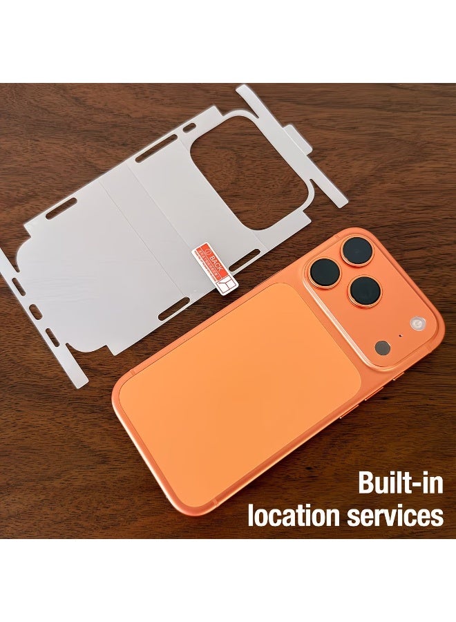 INEIX Matte Clear Protective Back Skin Film for iPhone 17 Pro Max - Anti-Scratch, Full Body Coverage, 2 Pcs - Image 3