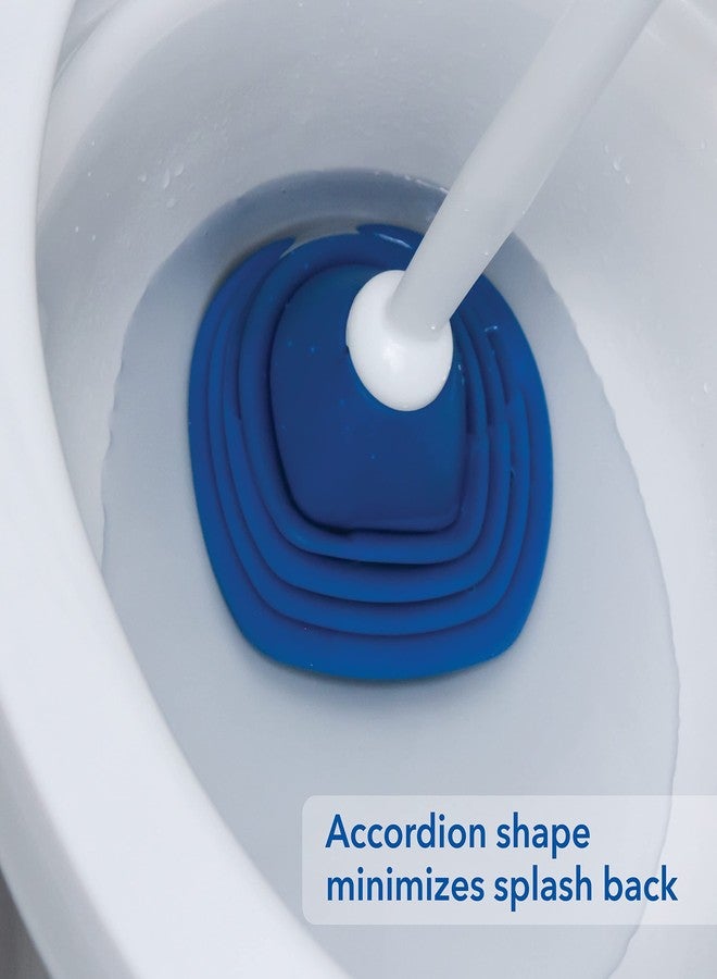 أنجر مكبس Unger EZ مع حامل مانع للتنقيط، أداة تنظيف المرحاض محكمة الإغلاق مع حامل محمول، لوازم تنظيف حمام أنيقة، مزيل انسداد بغطاء، تصميم قابل للطي لتقليل تناثر الماء - Image 2