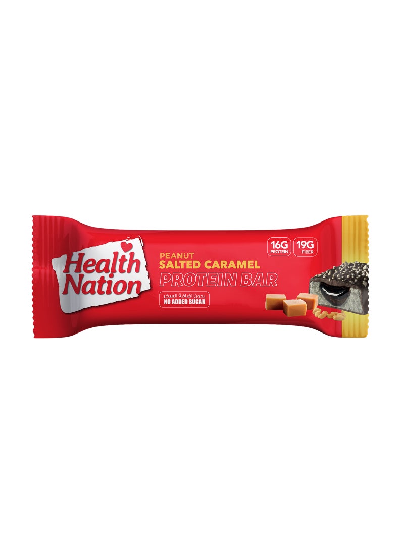 Health Nation Peanut Salted Caramel Protein Bar 60g (16g Protein)  - Image 1