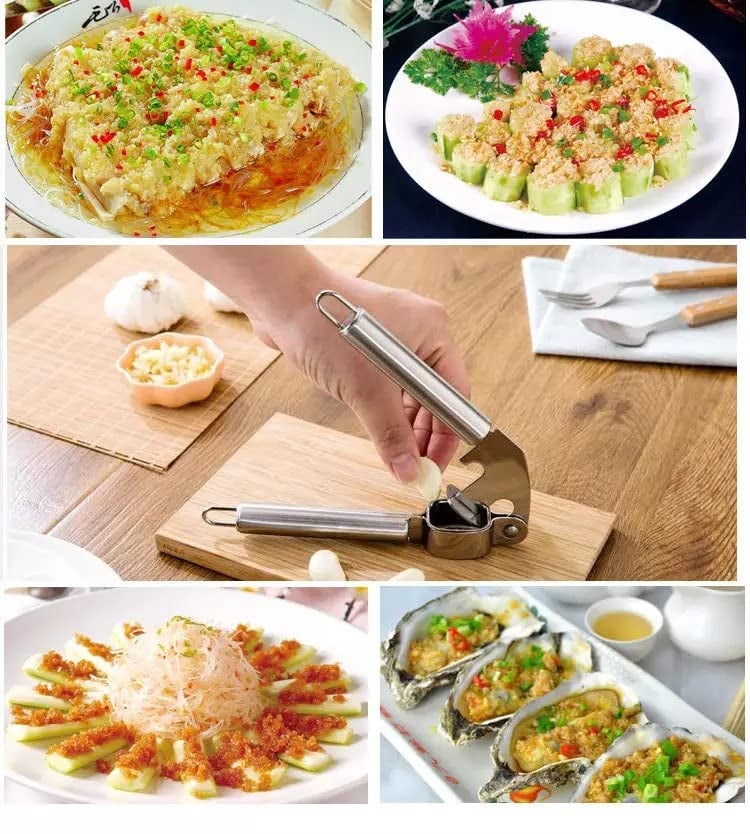 Nidy Garlic Press Stainless Steel Mincing Crushing Tool for Nuts Seeds and Ginger Press Professional Grade Easy Clean Dishwasher Safe - Image 2