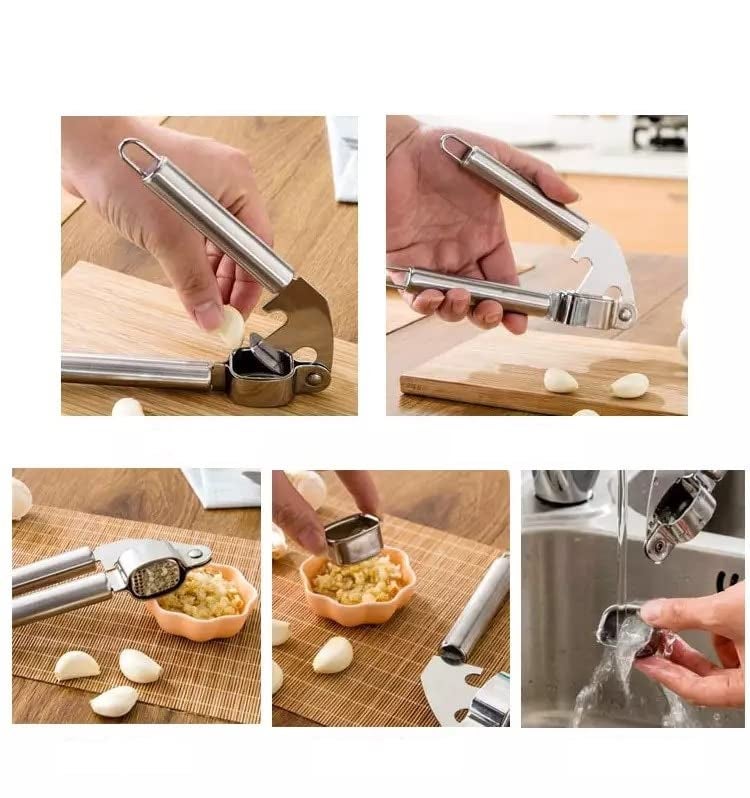 Nidy Garlic Press Stainless Steel Mincing Crushing Tool for Nuts Seeds and Ginger Press Professional Grade Easy Clean Dishwasher Safe - Image 3