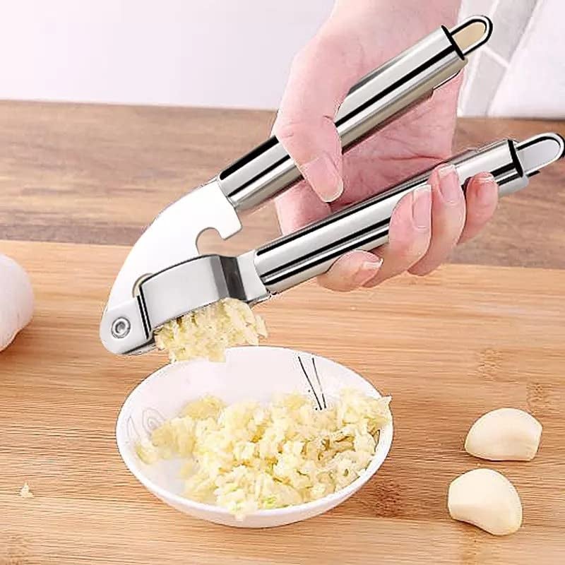 Nidy Garlic Press Stainless Steel Mincing Crushing Tool for Nuts Seeds and Ginger Press Professional Grade Easy Clean Dishwasher Safe - Image 1