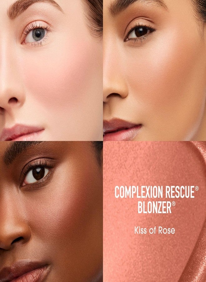 bareMinerals Complexion Rescue Liquid Blonzer - أحمر خدود + برونزر هجين، جل كريم قابل للبناء لإطلالة متوهجة كأنها قبلة الشمس، نباتي (قبلة الورد) - Image 2