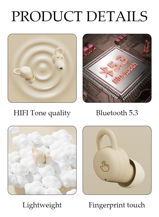 DUNISO Wireless Headphones Bluetooth 5.3 In Ear Noise-cancelling Earphones with Wireless Charging Case Portable Handle and Touch Control Sweatproof Earphones for Running Sport Gym - Image 3