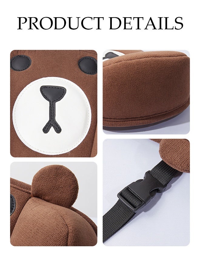 DUNISO Kid Car Seat Neck Pillows Set,Car Children's Concave Pillow,Equipped with Seat Belt Adjuster,Easy to Install,Skin-Friendly and Breathable,Non-Slip,Suitable for Car,Travel - Image 3