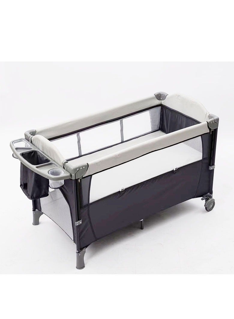 عربست سرير أطفال 4 في 1 ، سرير سرير أطفال ، سرير أطفال ، طاولة تغيير حفاضات محمولة ، سرير أطفال لحديثي الولادة - Image 1