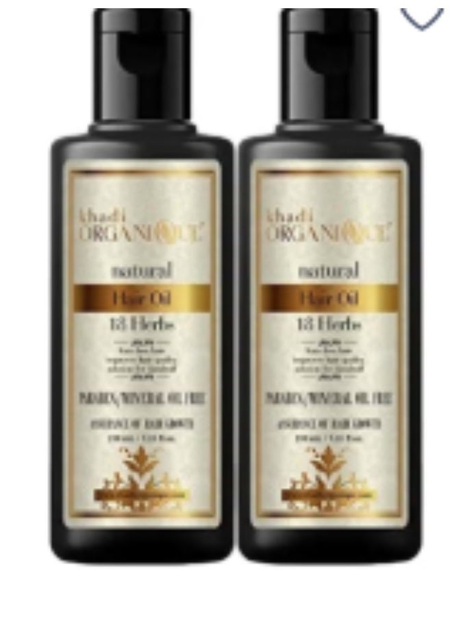 كادي أورجانيك مجموعة زيت شعر بخلاصة 18 عشبة مكونة من قطعتين 420ملليلتر - Image 1
