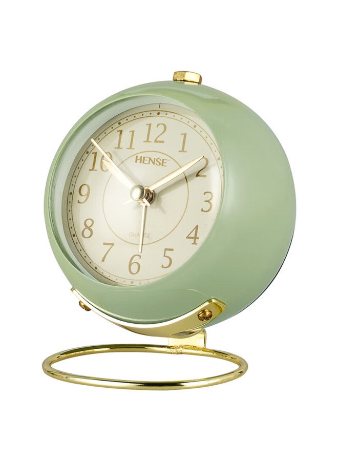 Hense Alarm Clock For Students And Children, Wake-Up Artifact With High Appearance Value, High School Student Bedside Alarm Clock, Lazy Person Clock, Desktop Simple And Quiet Hour Clock Ha08 Green - Image 5