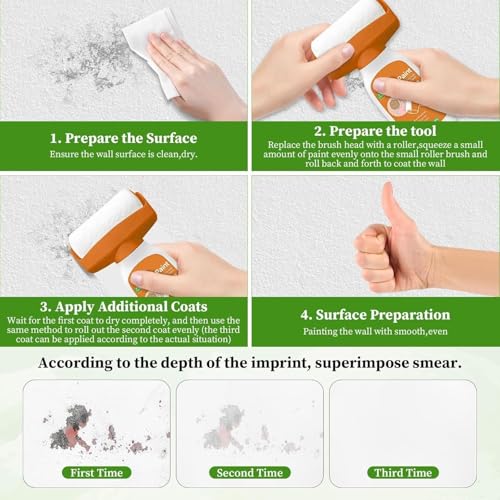 AMENDAS Wall Repair Roller Paint, Household Cleaning Tool for DIY Renovation, Water-Based Latex Paint Roller for Cracks and Wall Repair, Multifunctional 500g Roller - Image 5