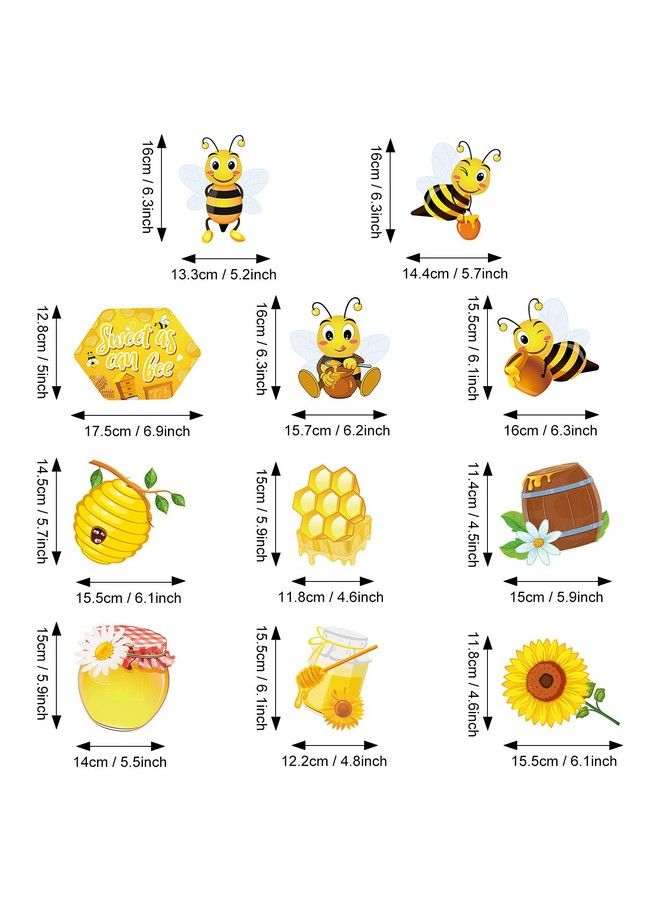 Outus 30 Pieces Bee Hanging Swirl Decorations Yellow Black Sweet As Can Honey Bee Birthday Party Foil Ceiling For Bee Birthday Party Gender Reveal Party Baby Shower Supplies - Image 3