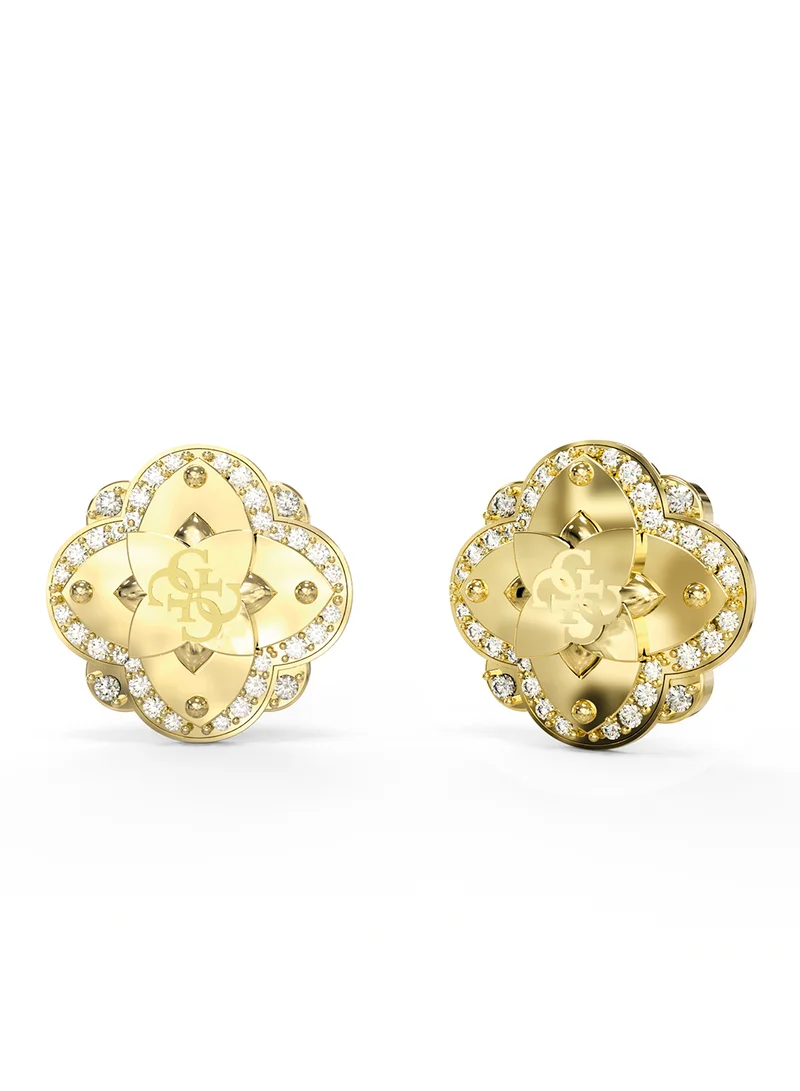 جس Wild Flower Logo Earrings