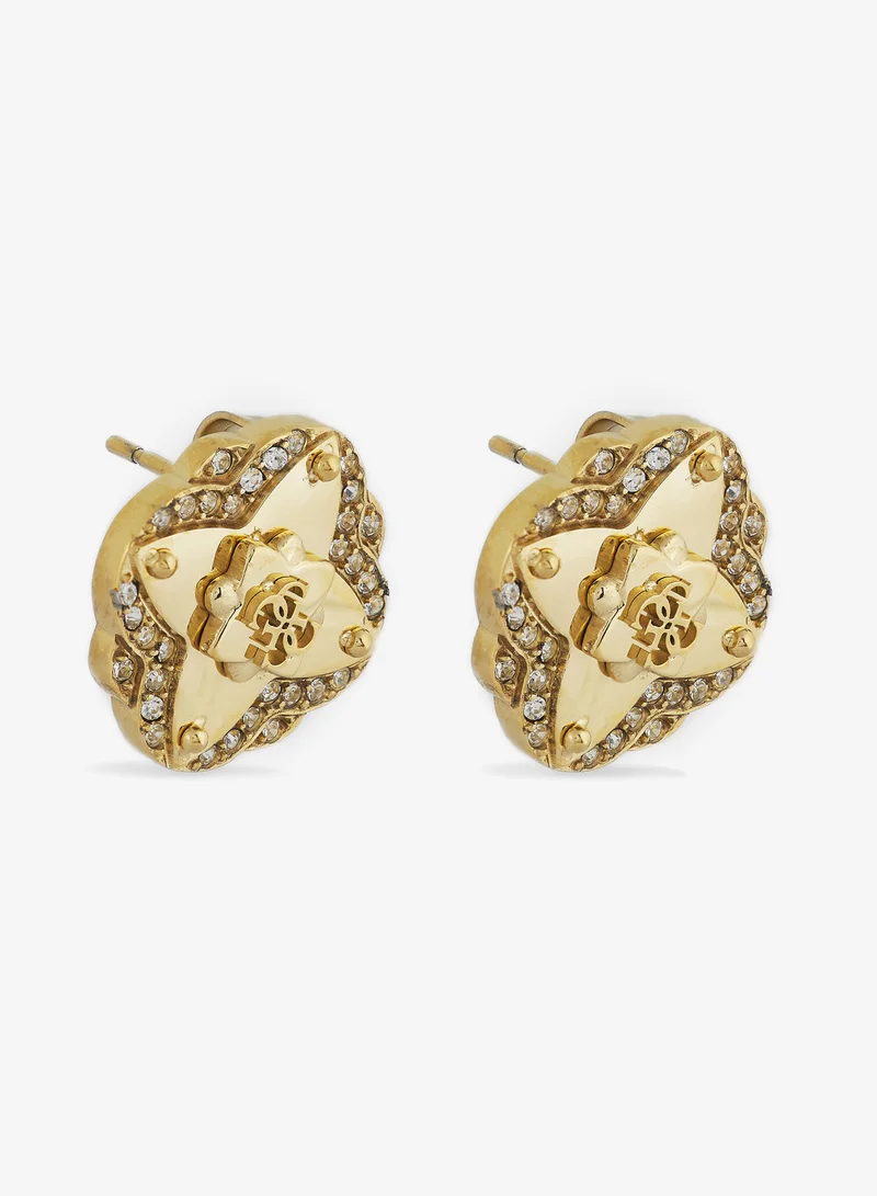 GUESS Wild Flower Logo Earrings