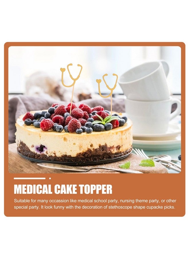 Amosfun 24 Pcs CupCake Toppers Nurse Cupcake Picks for School Graduation Medical Nurse Themed Birthday Party Cake Decorations Supplies - Image 3