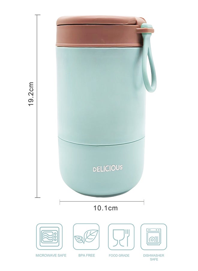 Noon East Double Wall Snack cup, 11oz + 14oz, Reusable, Leak Proof, Microwave, Dishwasher and Freezer Safe - Turquoize  - Image 2