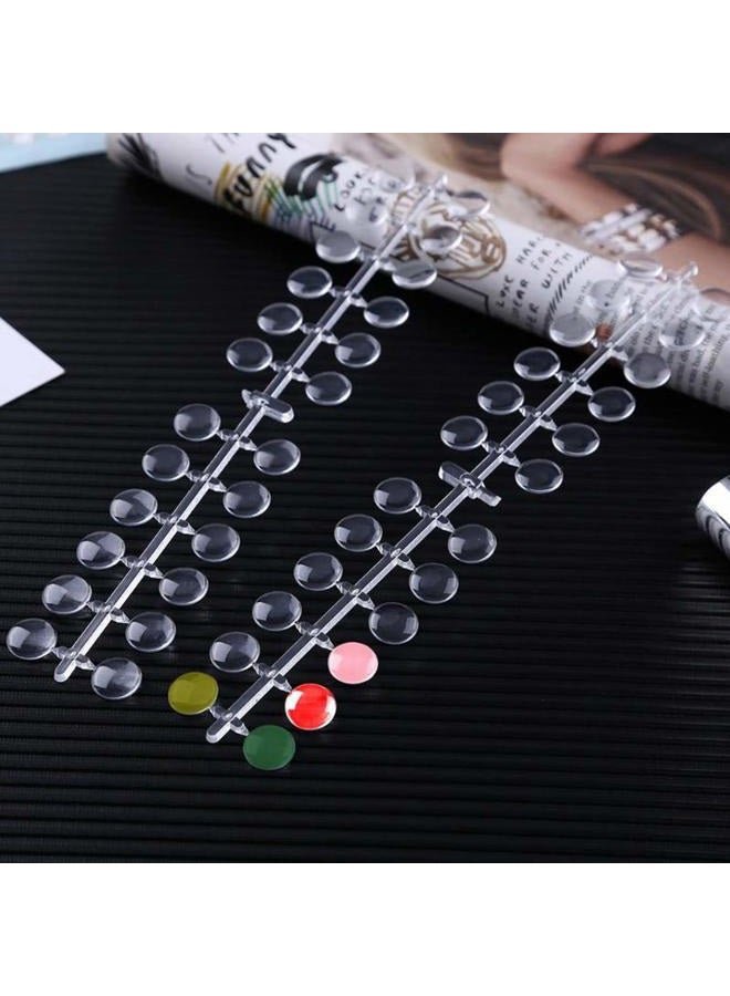 Benbeno 120 Pcs False Nail Display Tips Nail Art Display Chart Nail Art Color Display Tips Tool with Adhesive Sticker for Nail Polish Training Practicing (Transparent) - Image 5