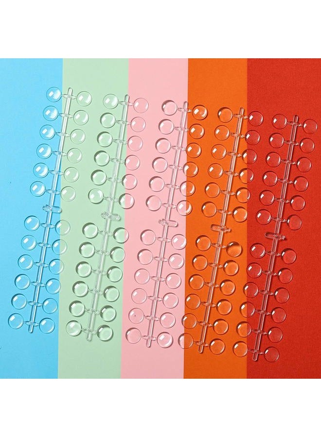 Benbeno 120 Pcs False Nail Display Tips Nail Art Display Chart Nail Art Color Display Tips Tool with Adhesive Sticker for Nail Polish Training Practicing (Transparent) - Image 2