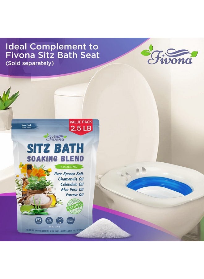 FIVONA - Hemorrhoid Treatment 40Oz Sitz Bath Salts Postpartum Soaking Blend Epsom Salt Soak With All Natural Oils For Self Care Bartholin Cyst Treatment Large Value Pack - Image 1