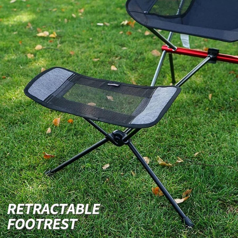 klarako Lightweight Folding Chair Footrest, Solid Anti slip Foldable Camping Fishing Chair Footstool, Outdoor Patio Seat Feet Legs Rest Bracket Stool - Image 3