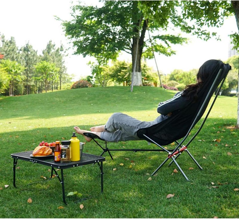 klarako Lightweight Folding Chair Footrest, Solid Anti slip Foldable Camping Fishing Chair Footstool, Outdoor Patio Seat Feet Legs Rest Bracket Stool - Image 4