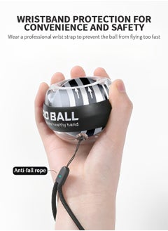 GROIC Auto-Start Wrist Power Gyro Ball with LED Lights, Wrist Strengthener Forearm Arm Exerciser, Muscle Trainer Bones Fingers Workout Toy Spinner for Wrist Exercise  - Image 5