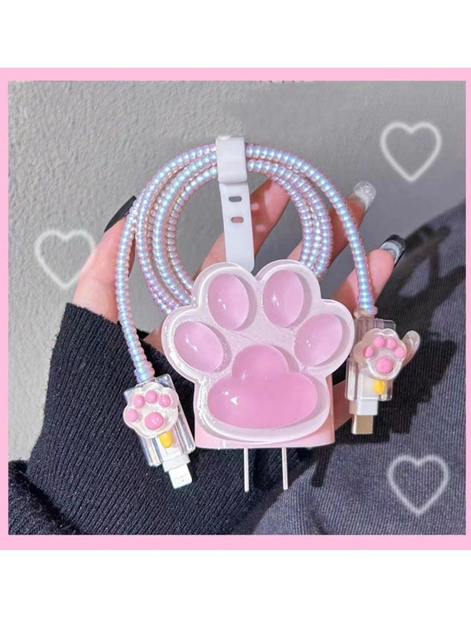 3D Cartoon Series Fast Charger Protector For IPhone 18W 20W 35W iPhone 16 Pro Max /16 Pro /15 Pro Max /15 Pro /14 Pro Max Fast Charging Cable Charger Head Protective Cover Cable Accessory Data Cable  - Image 1
