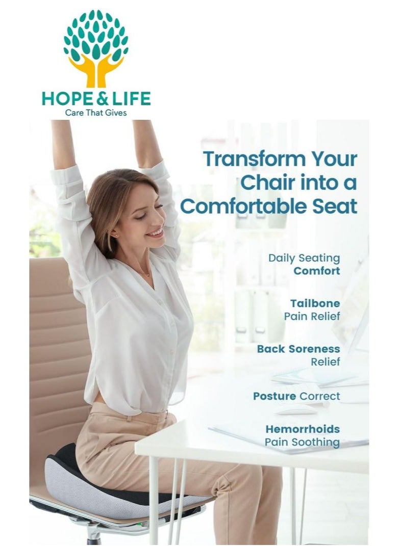 Hope And Life - Medical memory foam seat cushion to support the lower back and spine and relieve hemorrhoid pain from Amal and Hayat - Image 1