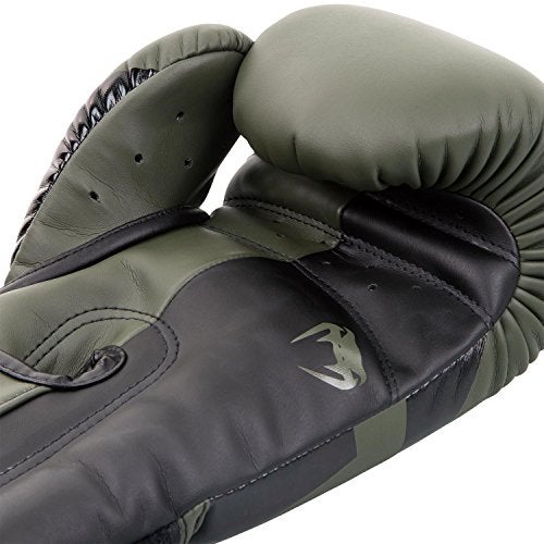 Venum Elite Boxing Gloves - Khaki/Black - Image 4