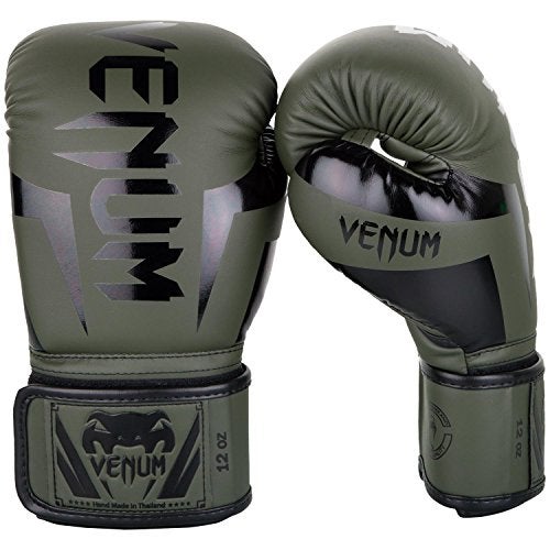Venum Elite Boxing Gloves - Khaki/Black - Image 1