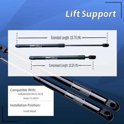 ZINSUXT Front Hood Lift Supports Shock Struts Gas Spring for Infiniti Q50 2014-2019 from 11/2014 - Image 4