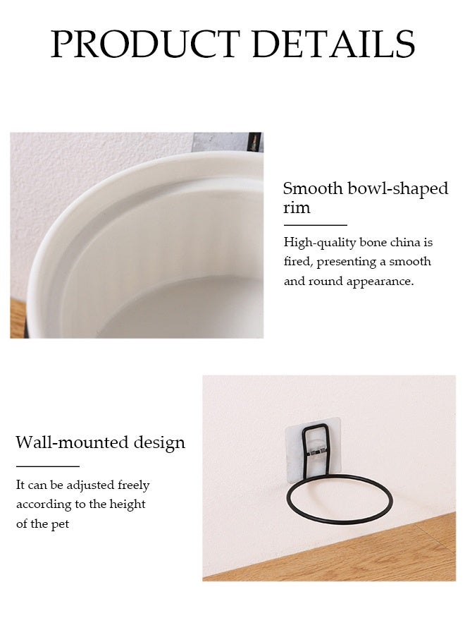 DUNISO 2 Sets Hanging Pet Bowl for Small Pets, Removable Ceramic Cage & Kennel Water Bowl, Food & Water Feeder Coop Cup for Cat, Puppy, Bird, Guinea Pigs, Easy Attach & Dishwasher Safe (Excluding bracket) - Image 5