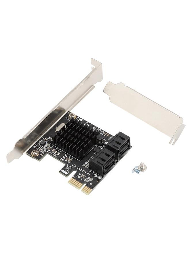 Thoraya PCI-E to 4-port SATA6G Interface Expansion Card Adapter Card for Windows XP/Vista/7/8  - Image 1